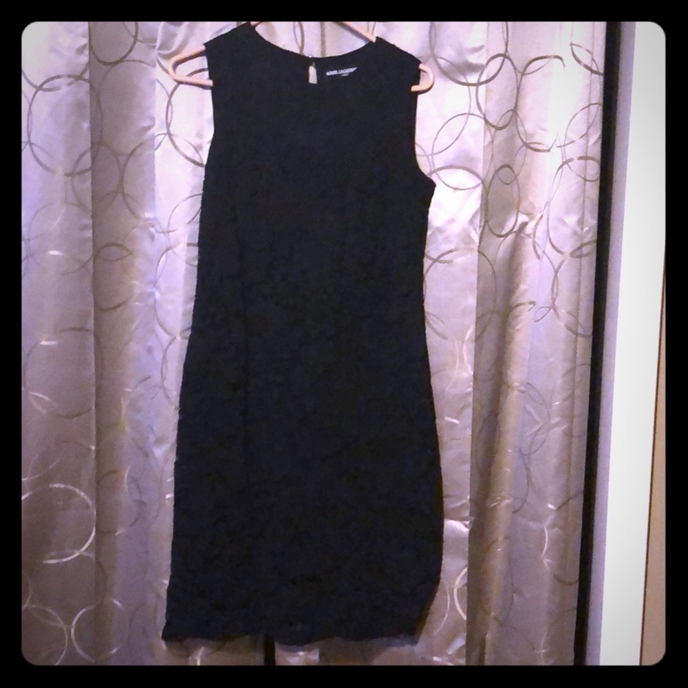 Black lace fitted